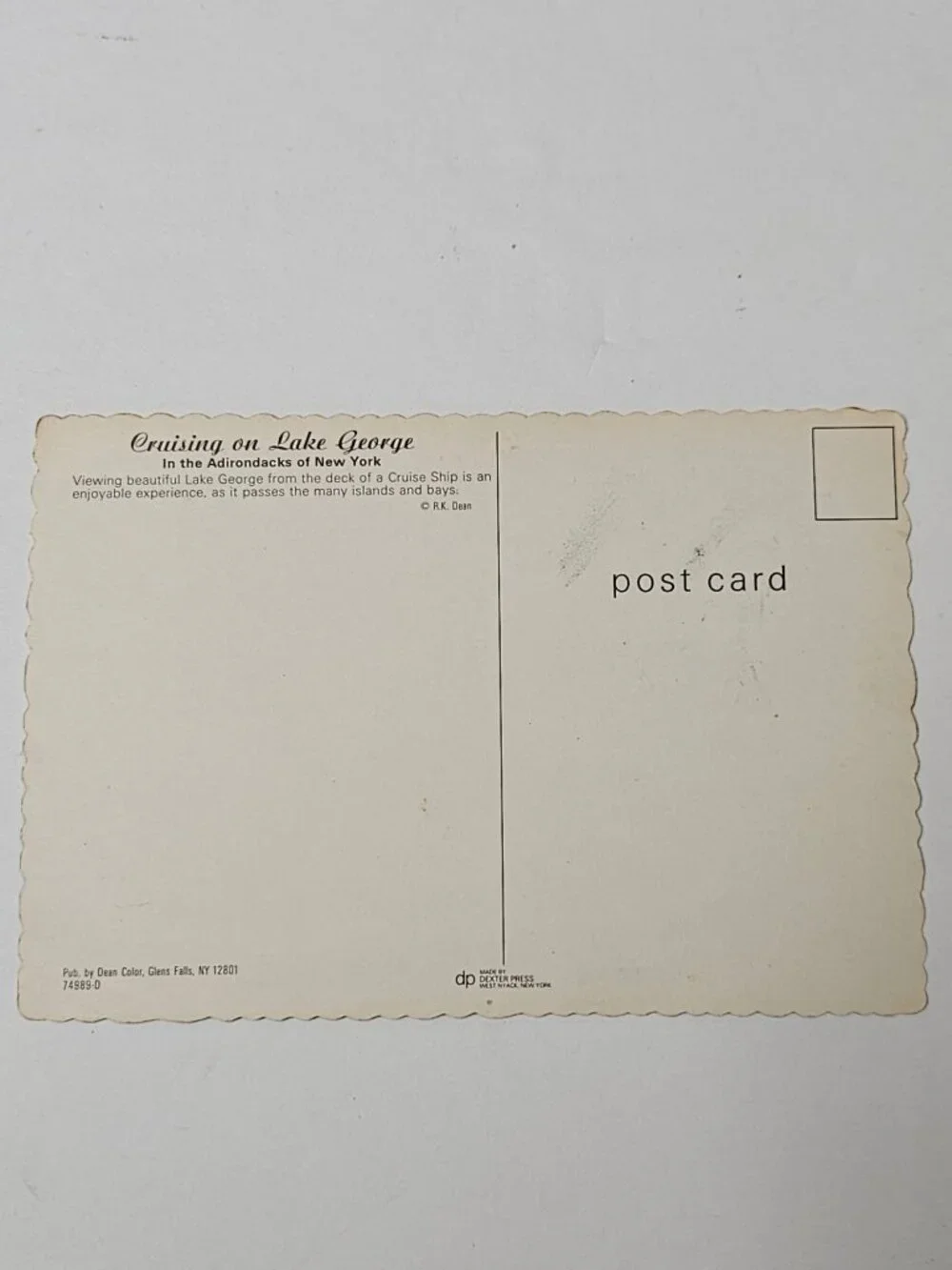 Cruising on Lake George In The Adirondacks of New York Postcard